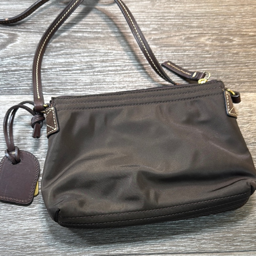 Dooney & Bourke Brown Nylon Crossbody Bag with Leather Trim - Picture 5 of 7